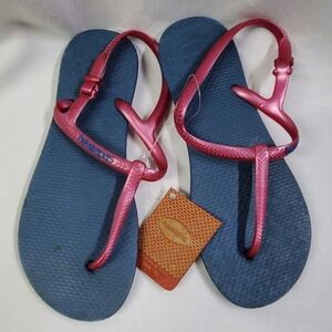 Havaianas NWT Women's Pink Thong Summer Ready Adjustable Strap Sandal 6